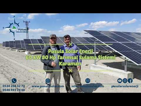 60 kW 80 HP / 112,8 kWp Güneş Enerjili Tarımsal Sulama Sistemi - Pusula Solar Enerji