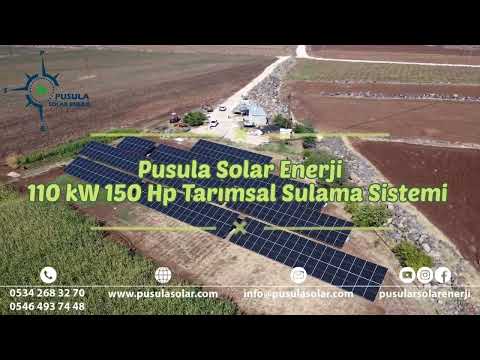 110 kW 150 Hp Güneş Enerjili Tarımsal Sulama Sistemi - Pusula Solar Enerji