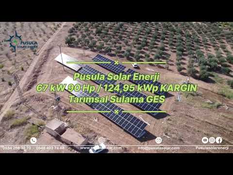 67 kW 90 Hp / 124,95 kWp Güneş Enerjili Tarımsal Sulama Sistem - Pusula Solar Enerji